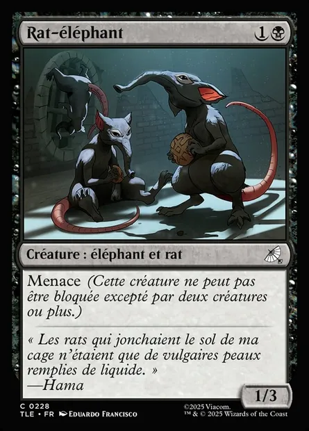 Rat-éléphant, carte Magic TLE 228 — extension Avatar: The Last Airbender Eternal