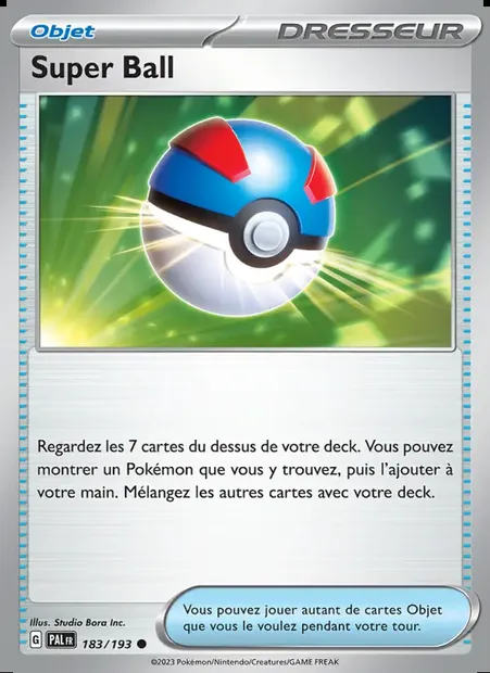 Super Ball, carte Pokémon PAL 183 — extension Évolutions à Paldea