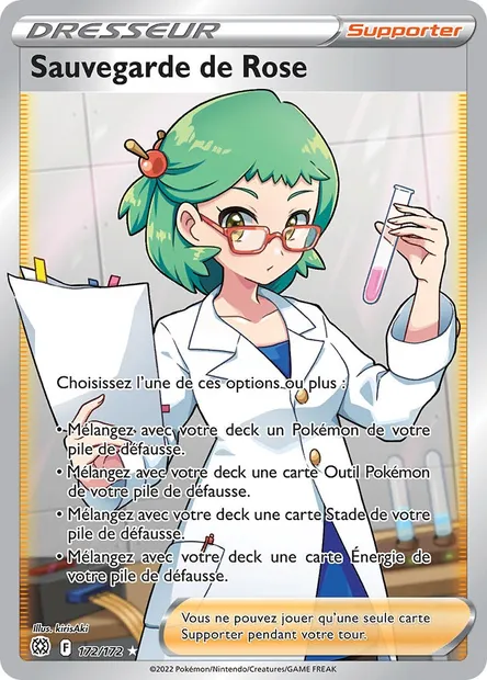 Sauvegarde de Rose, carte Pokémon BRS 172 — extension Stars Étincelantes