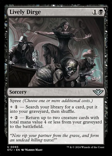 Lively Dirge, Magic card OTJ 93 — Outlaws of Thunder Junction set