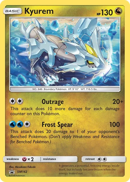 Kyurem, carte Pokémon SM 142 — extension Promo SM