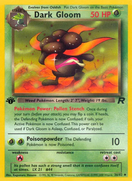 Dark Gloom, Pokémon card TR 36 — Team Rocket set