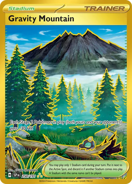 Gravity Mountain, Pokémon card SSP 250 — Surging Sparks set
