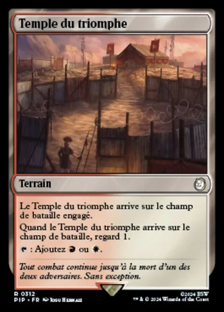 Temple du triomphe, carte Magic PIP 312 — extension Fallout