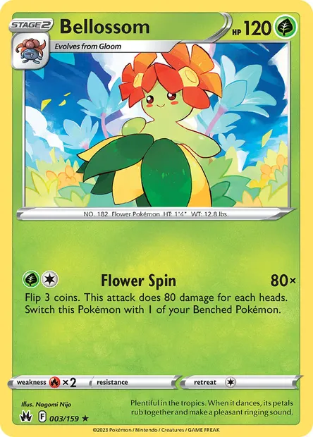 Bellossom, Pokémon card CRZ 003 — Crown Zenith set
