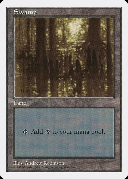 Swamp, Magic card 5ED 438 — Fifth Edition set