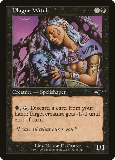 Plague Witch, Magic card NEM 66 — Nemesis set