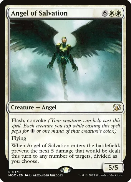 Angel of Salvation, Magic card MOC 170 — March of the Machine Commander set