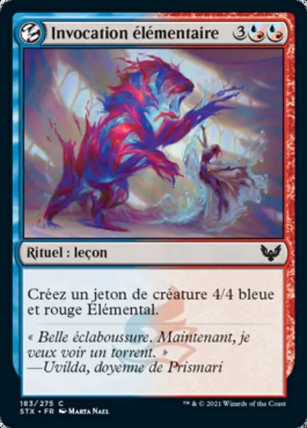 Invocation élémentaire, carte Magic STX 183 — extension Strixhaven: l'Académie des Mages