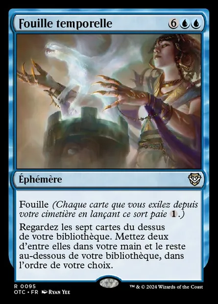 Fouille temporelle, carte Magic OTC 95 — extension Outlaws of Thunder Junction Commander