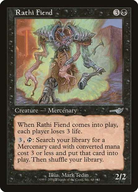 Rathi Fiend, Magic card NEM 68 — Nemesis set