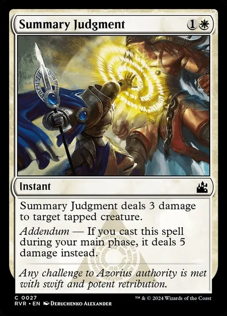 Summary Judgment, Magic card RVR 27 — Ravnica Remastered set