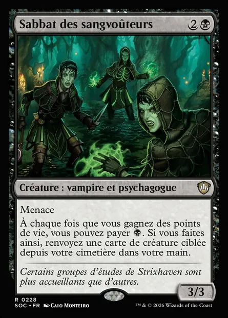 Sabbat des sangvoûteurs, carte Magic SOC 228 — extension Secrets of Strixhaven Commander