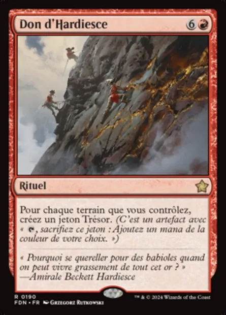 Don d'Hardiesce, carte Magic FDN 190 — extension Foundations