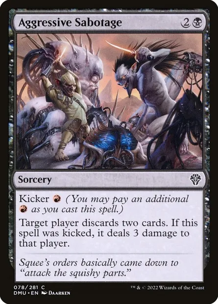 Aggressive Sabotage, Magic card DMU 78 — Dominaria United set