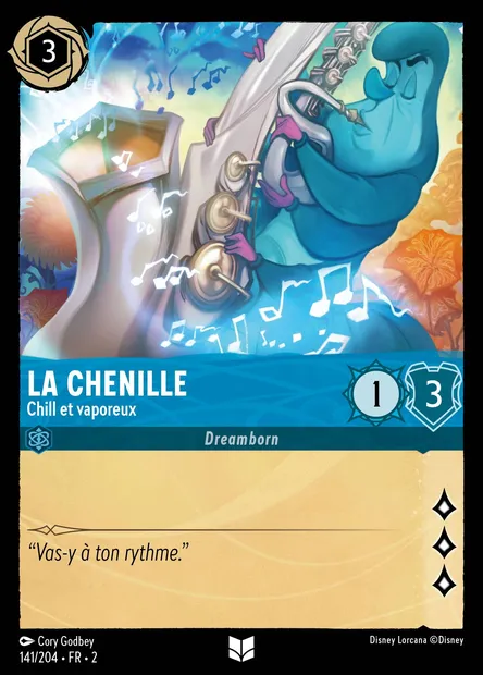 La Chenille - Chill et vaporeux, carte Disney Lorcana CH2-141 — extension L'Ascension des Floodborn