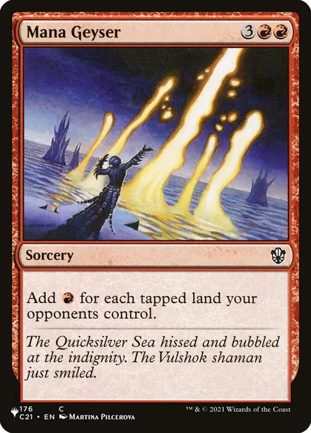 Geyser de mana, carte Magic PLST C21-176 — extension The List