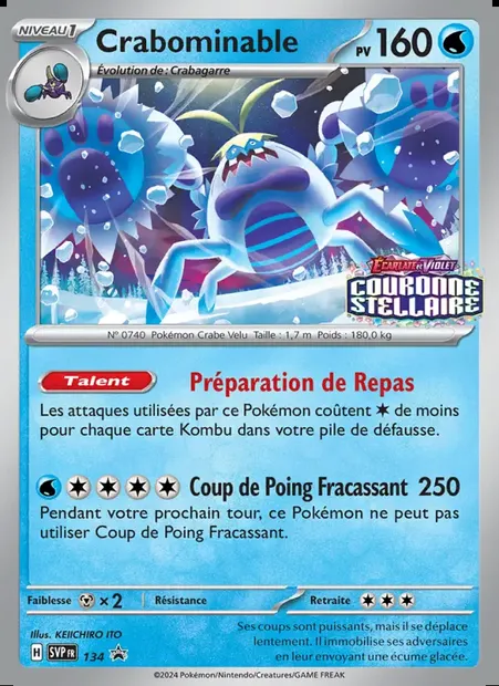 Crabominable, carte Pokémon PR-SV 134 — extension SVP Black Star Promos
