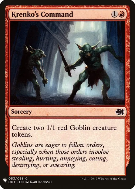 Krenko's Command, Magic card PLST DDT-53 — The List set