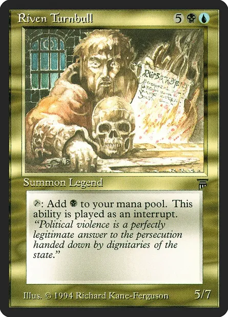 Riven Turnbull, carte Magic LEG 254 — extension Legends