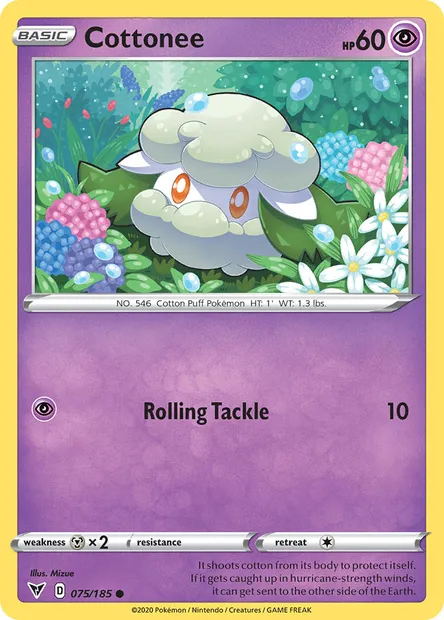 Cottonee, Pokémon card VIV 75 — Vivid Voltage set