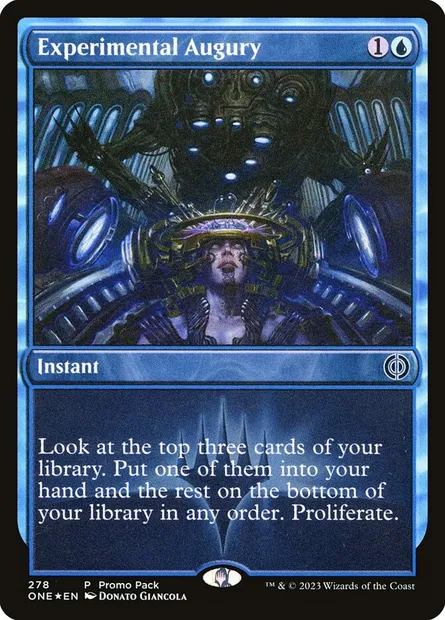 Experimental Augury, Magic card ONE 278 — Phyrexia: All Will Be One set