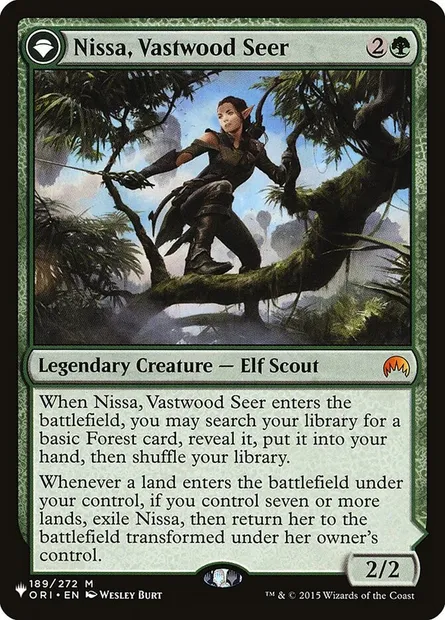 Nissa, Vastwood Seer // Nissa, Sage Animist, Magic card PLST ORI-189 — The List set