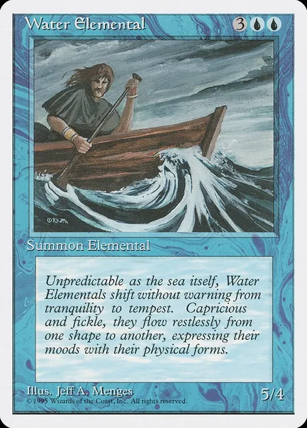 Elémental d'eau, carte Magic 4ED 115 — extension Quatrième Edition