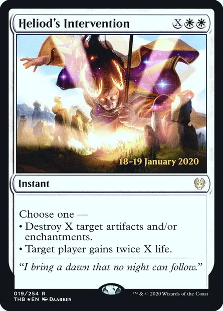 Heliod's Intervention, Magic card PTHB 19s — Theros Beyond Death Promos set