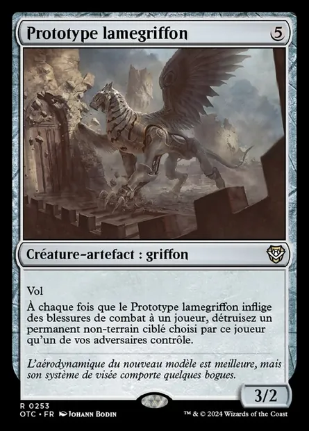 Prototype lamegriffon, carte Magic OTC 253 — extension Outlaws of Thunder Junction Commander