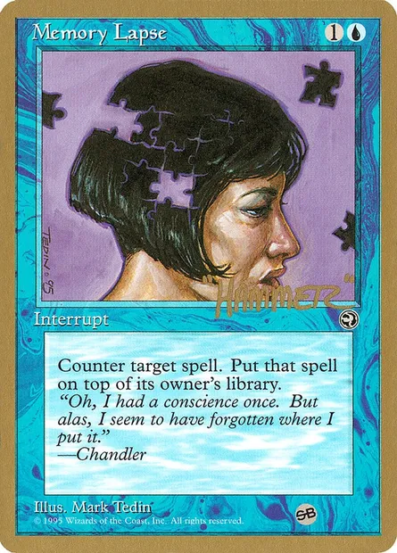 Trou de mémoire, carte Magic PTC shr32asb — extension Pro Tour Collector Set