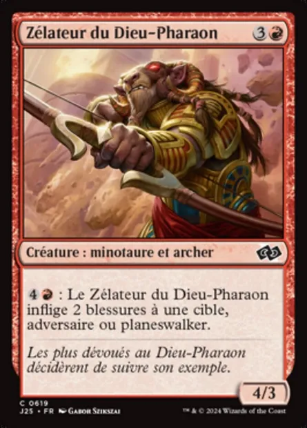 Zélateur du Dieu-Pharaon, carte Magic J25 619 — extension Foundations Jumpstart