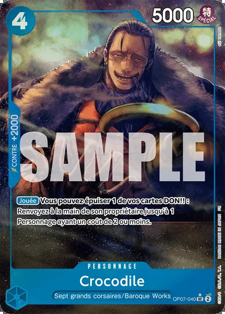 Crocodile, carte One Piece OP07-040 — extension 500 YEARS IN THE FUTURE