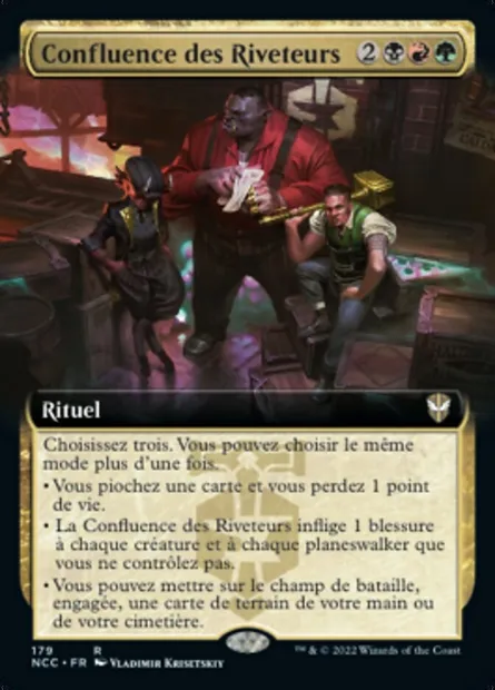 Confluence des Riveteurs, carte Magic NCC 179 — extension New Capenna Commander