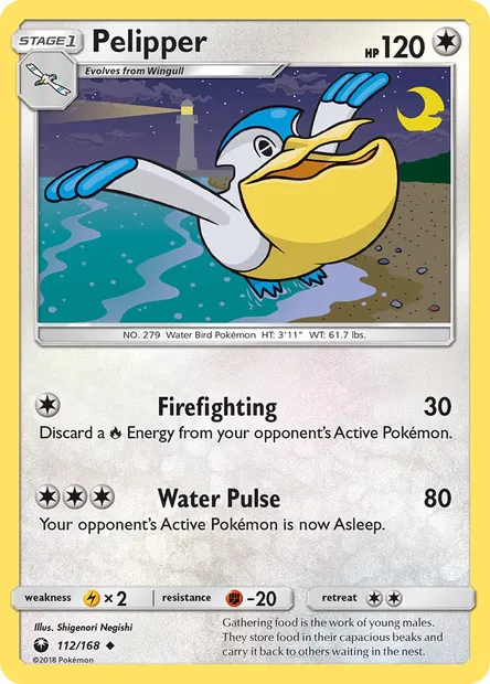 Pelipper, Pokémon card CES 112 — Celestial Storm set