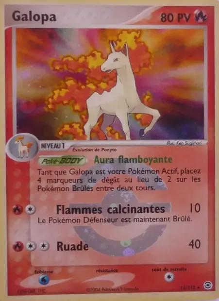 Galopa, carte Pokémon RG 13 — extension EX Rouge Feu & Vert Feuille