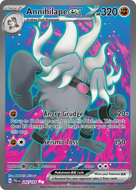 Annihilape ex, Pokémon card PAL 242 — Paldea Evolved set