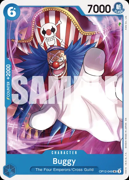 Buggy, One Piece card OP12-049 — LEGACY OF THE MASTER set