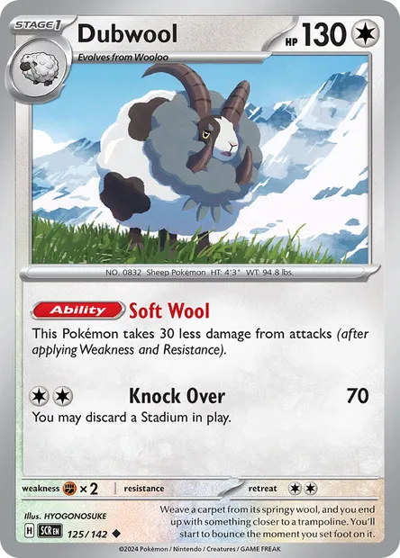 Dubwool, Pokémon card SCR 125 — Stellar Crown set