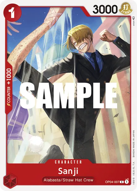 Sanji, One Piece card OP04-007 — KINGDOMS OF INTRIGUE set