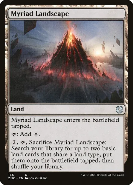 Myriad Landscape, Magic card ZNC 135 — Zendikar Rising Commander set