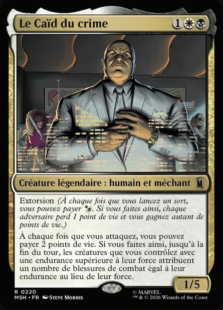 Le Caïd du crime, carte Magic MSH 220 — extension Marvel Super Heroes