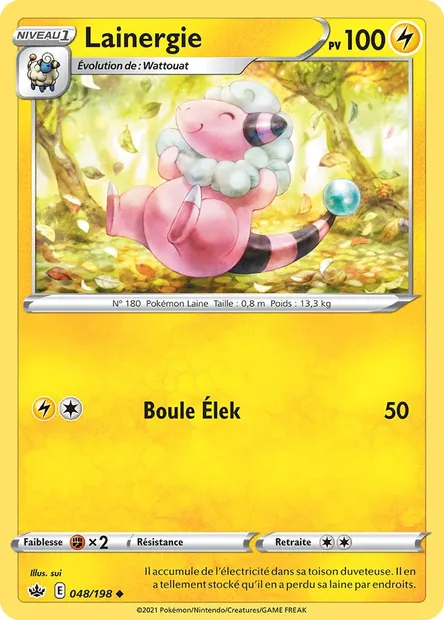 Lainergie, carte Pokémon CRE 48 — extension Règne de Glace