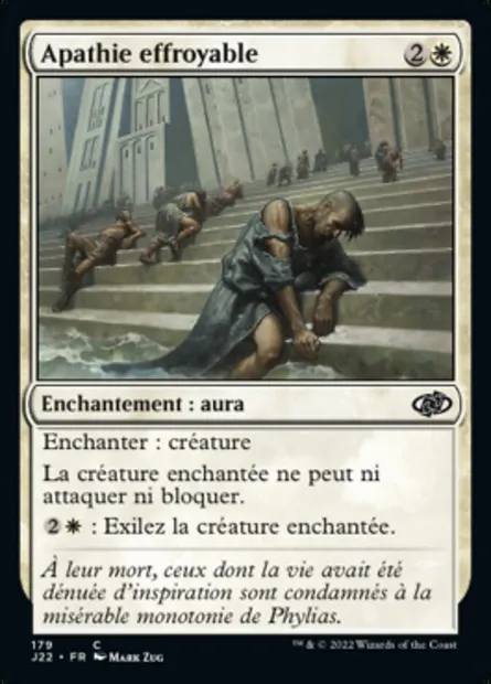 Apathie effroyable, carte Magic J22 179 — extension Jumpstart 2022
