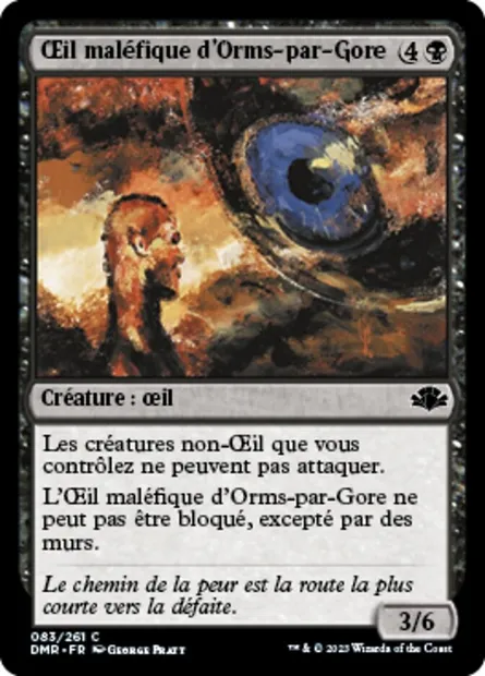 Œil maléfique d'Orms-par-Gore, carte Magic DMR 83 — extension Dominaria Remastered