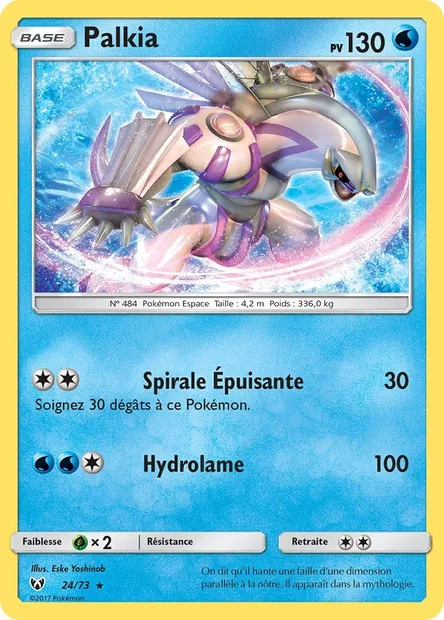 Palkia, carte Pokémon SLG 24 — extension Légendes Brillantes