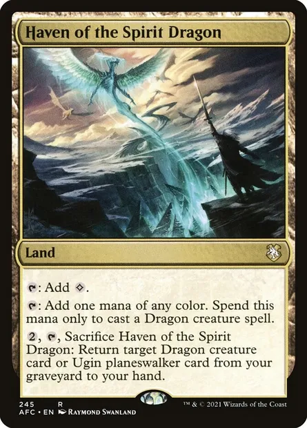 Haven of the Spirit Dragon, Magic card AFC 245 — Forgotten Realms Commander set