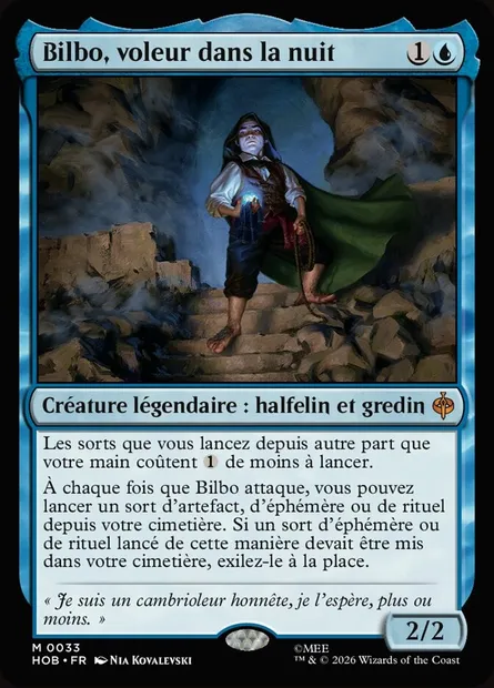 Bilbo, voleur dans la nuit, carte Magic HOB 33 — extension The Hobbit