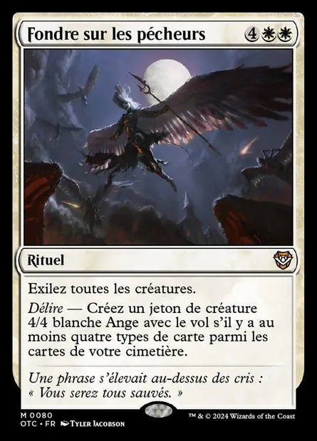Fondre sur les pécheurs, carte Magic OTC 80 — extension Outlaws of Thunder Junction Commander
