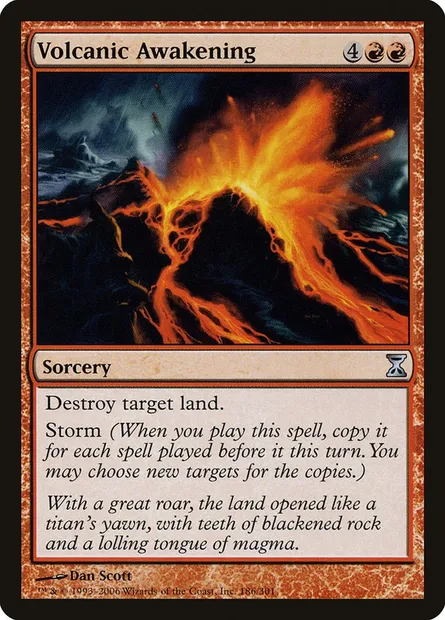 Volcanic Awakening, Magic card TSP 186 — Time Spiral set